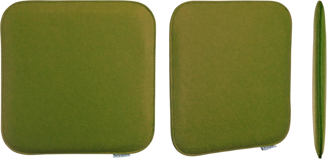 Brandsseller Sitzkissen Filz Eckig Stuhlkissen Sitzpolster Auflagen - 35 x 35 x 2 cm (Dunkelgrün, 4e