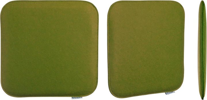 Brandsseller Sitzkissen Filz Eckig Stuhlkissen Sitzpolster Auflagen - 35 x 35 x 2 cm (Dunkelgrün, 4e