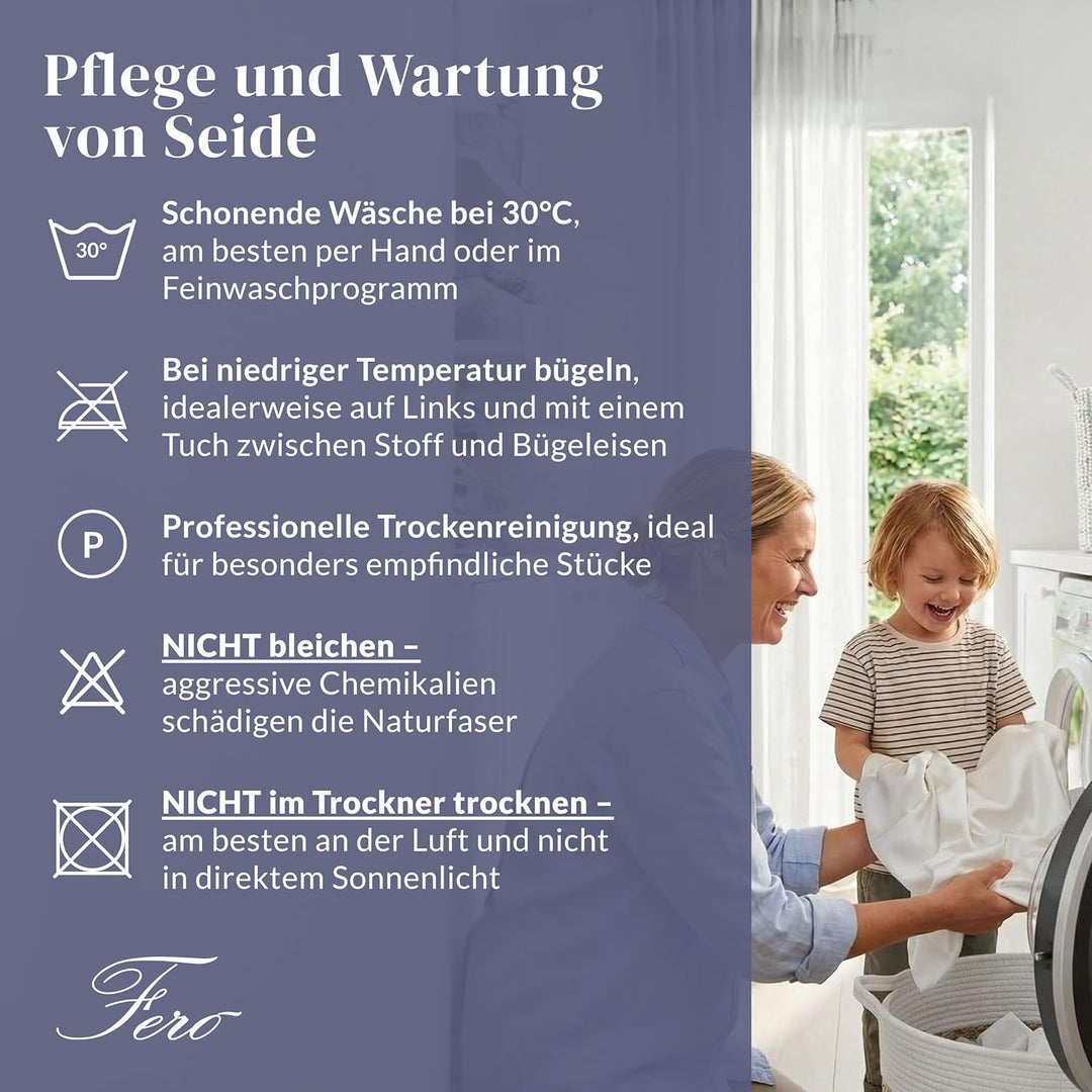 Ferò Schlafmaske Seide, Luxus Maulbeerseide, 22 Momme, Qualität 6A, Weich & Atmungsaktiv, Verstellba