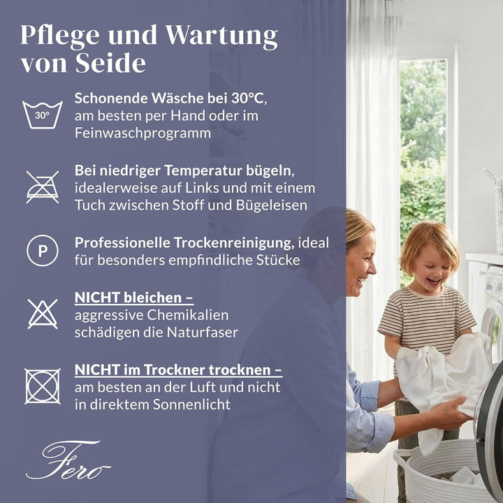 Ferò Schlafmaske Seide, Luxus Maulbeerseide, 22 Momme, Qualität 6A, Weich & Atmungsaktiv, Verstellba