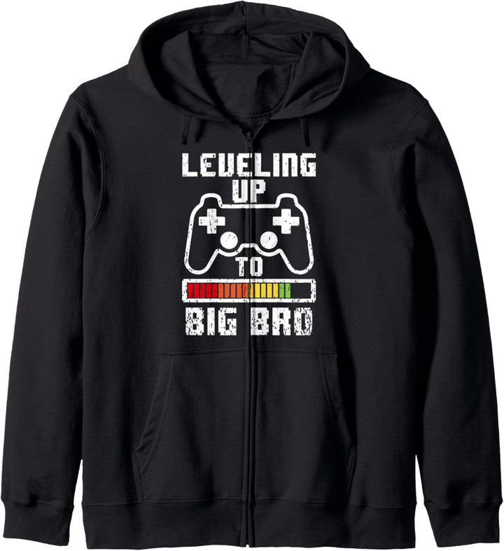 Leveling up to Big Bro - Bruder Geschenk für Gamer Junge Kapuzenjacke