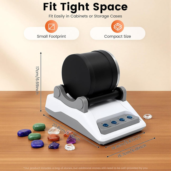 Steinschleifmaschine Steintrommel Set Komplettes Steinpolierer-Set Poliermaschine mit 7-Tage-Timer S