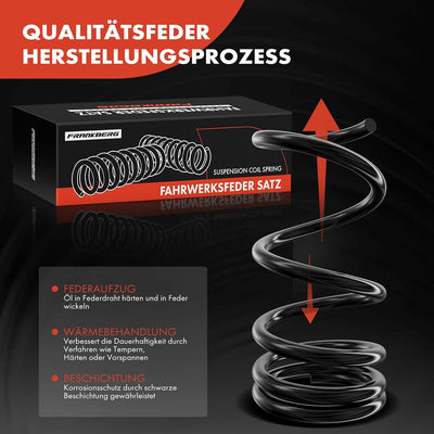 Frankberg 2x Federn Fahrwerksfeder Vorne Kompatibel mit Focus DAW DBW 1998-2004 Focus Stufenheck DFW