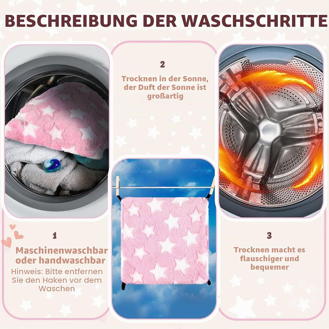 4 Stück Meerschweinchen Hängematten für Ratten Frettchen Hängematte für Kleintier Weich Warmes Fleec