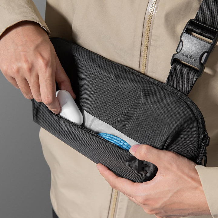 tomtoc Kompakt Sling Bag, 4L Minimalistisch Brusttasche Umhängetasche Schultertasche für Herren und