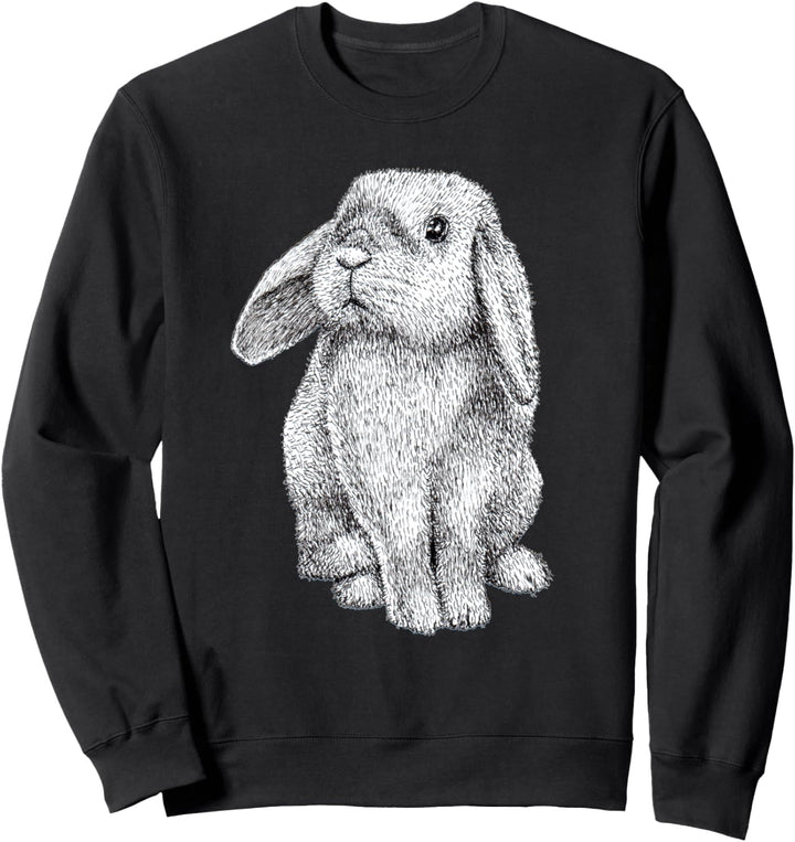 Lop Eared Bunny Rabbit Nette Osterzeichnung Sweatshirt