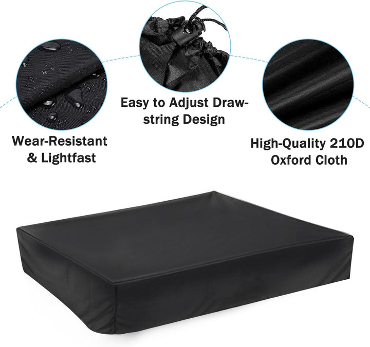 Herbst Sandkasten Abdeckung 200x200cm Wasserdicht 210D Oxford-Stoff Kordelzug Sandkastenabdeckung fü