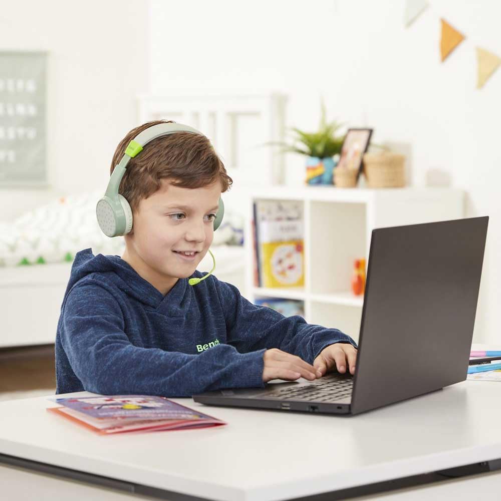 Hama Bluetooth Kopfhörer Kinder (2 Mikrofone, Kinder-Kopfhörer Lautstärkebegrenzung 85dB, biegsamer