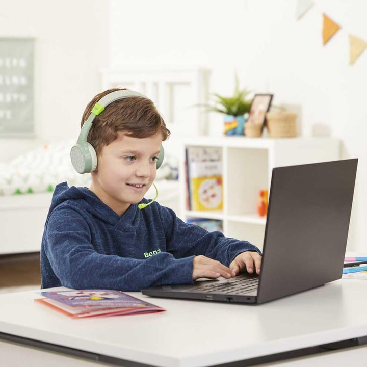 Hama Bluetooth Kopfhörer Kinder (2 Mikrofone, Kinder-Kopfhörer Lautstärkebegrenzung 85dB, biegsamer
