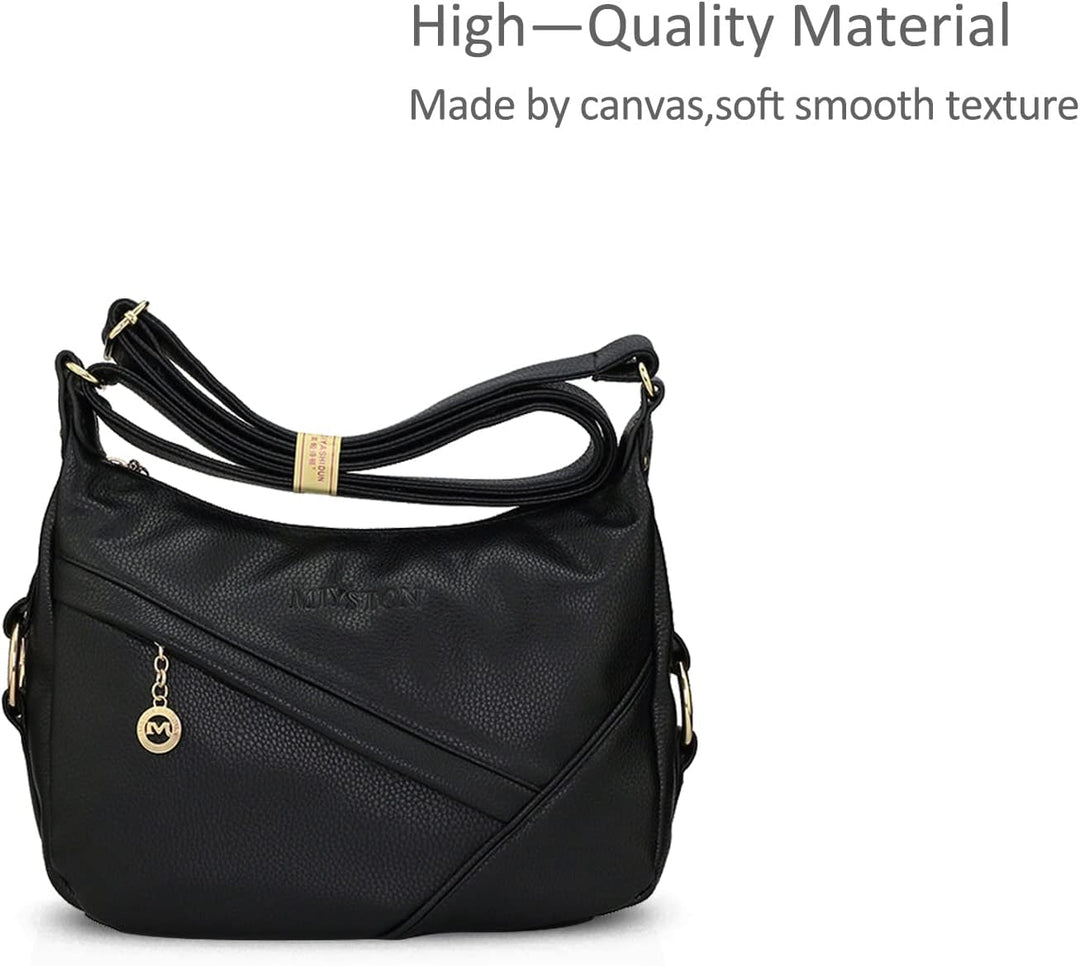 NICOLE & DORIS Damen Schultertasche Weiche Leder Frauen Umhängetasche Handtasche Damen Crossbody Mes