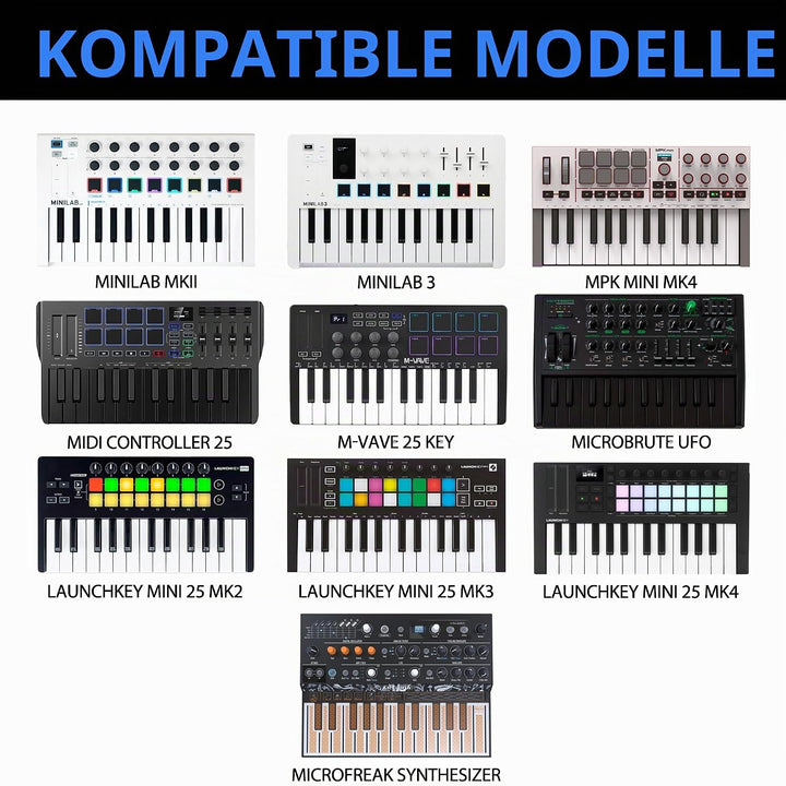 Musiin Hardshell Case for Arturia MiniLab 3/MiniLab MkII 25 Slim-Keyboard Controller &amp; Arturia Midi