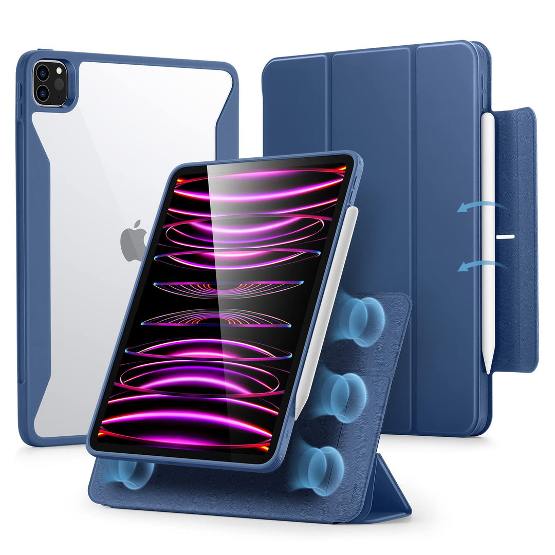 ESR Hybrid Hülle für iPad Pro 12.9 Hülle (2022/2021), iPad Pro 12.9 Case mit Pencil Halter, 12,9 Zol