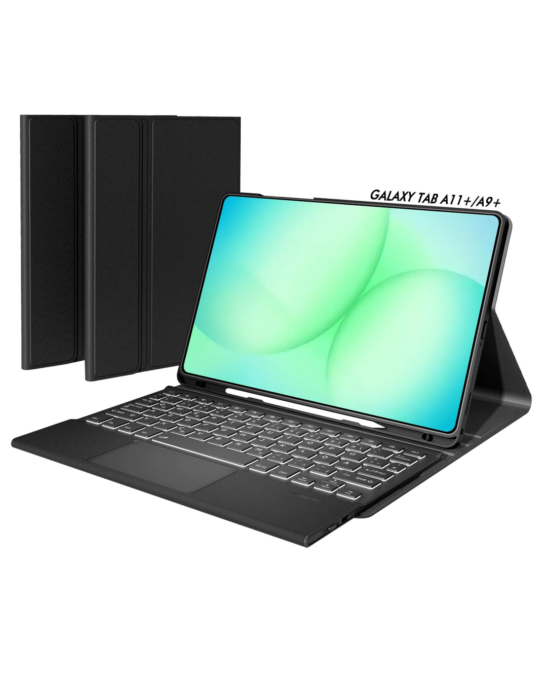 Doohoeek Schutzhülle mit Tastatur für Samsung Galaxy Tab A11+ Plus 11 Zoll 2025/ A9+ Plus 2023, Blue