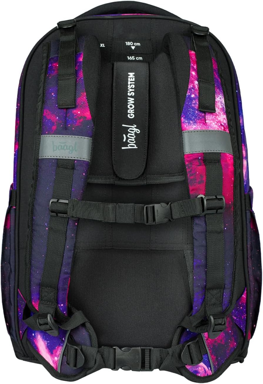 Baagl Schulrucksack Set Jungen Mädchen Teenager 3 Teilig, Skateboard Rucksack Skate MAX, Schultasche