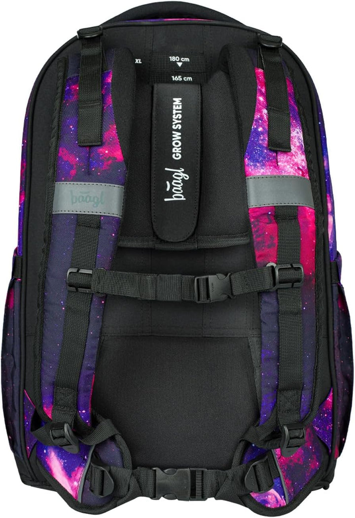 Baagl Schulrucksack Set Jungen Mädchen Teenager 3 Teilig, Skateboard Rucksack Skate MAX, Schultasche