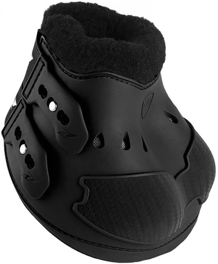 Zandonà Carbon Air Heel Schutzglocke für Pferde Taille S-M Schwarz, Taille S-M Schwarz