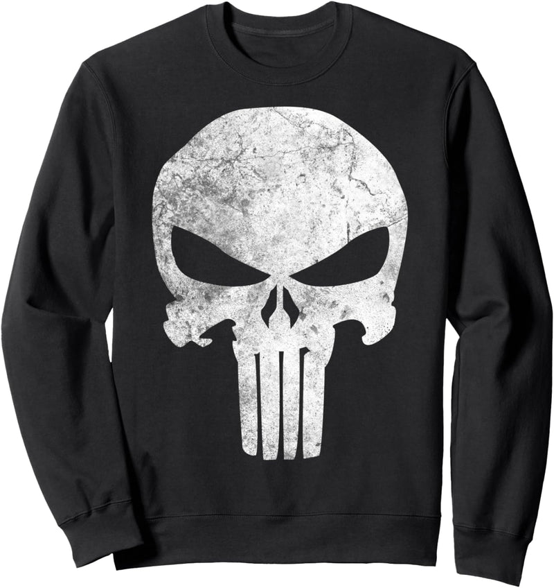 Marvel Punisher Skull Symbol Distressed Sweatshirt