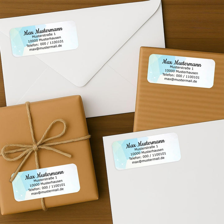 Sunnywall® Adressetiketten Adressaufkleber personalisiert - 110 Klebeetiketten Gemischte 53x21mm | A