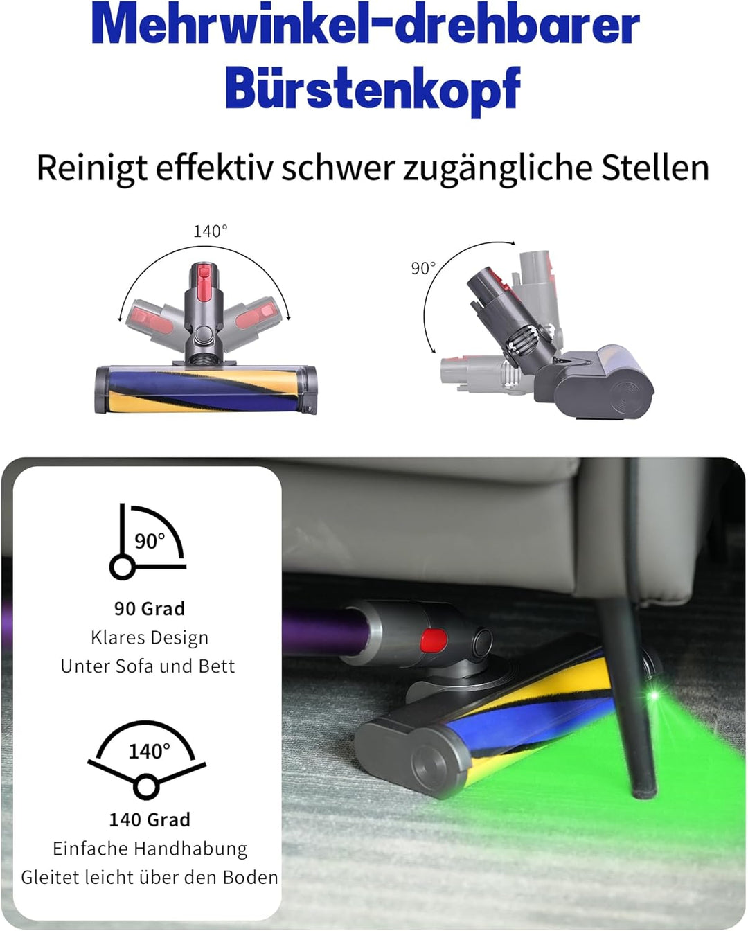 Ersatzteile Bürste für Dyson V7 V8 V10 V11 V15 Staubsauger Zubehör Bodendüse für Dyson Aufsatz mit L