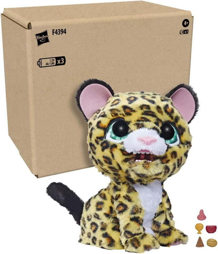 Nerf furReal Lil' Wilds, Lolly der Leopard, elektronisches animatronisches Plüschtier mit über 40 Ge