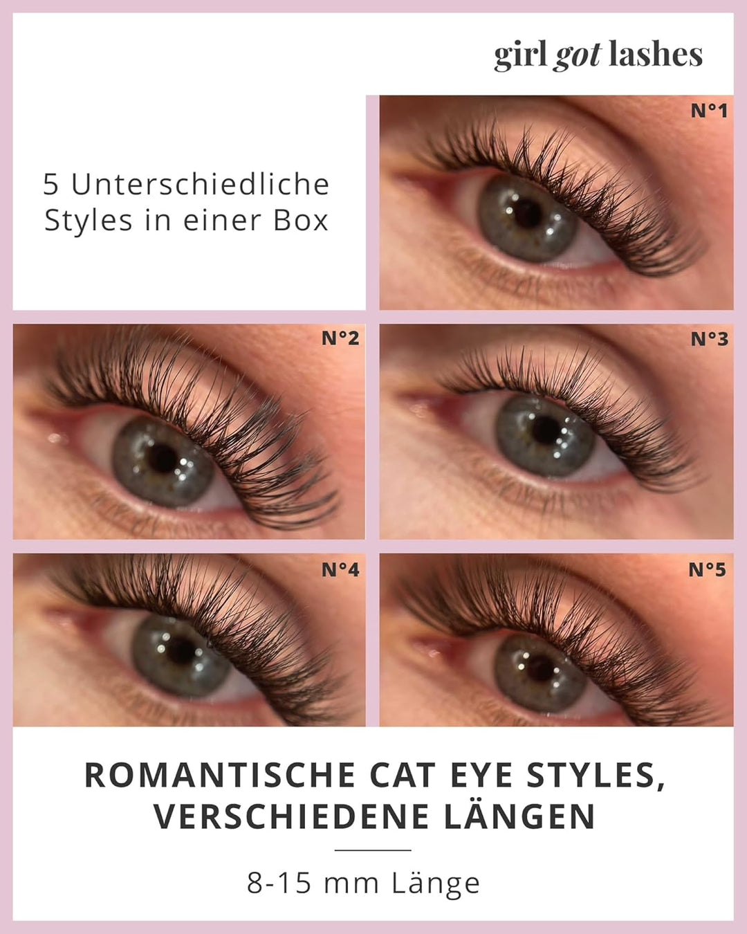 GirlGotLashes Grosse Boxen Cat Eye Edition Handgemachte Wimpernextensions Wimpernverlängerung für Zu