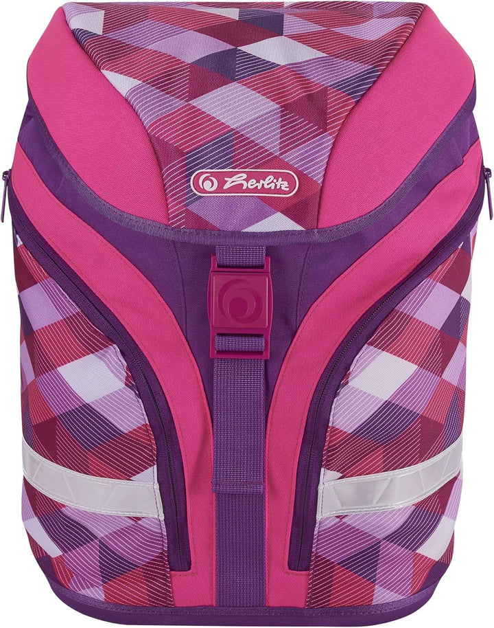 Herlitz 50020362 Schulranzen Motion Plus Pink Cubes, 1 Stück, Pink Cubes