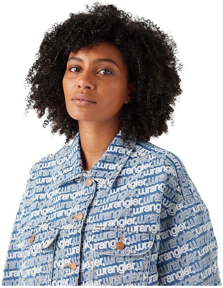 Wrangler Damen Jumbo Trucker Denim Jacket M MR WRANGLER, M MR WRANGLER