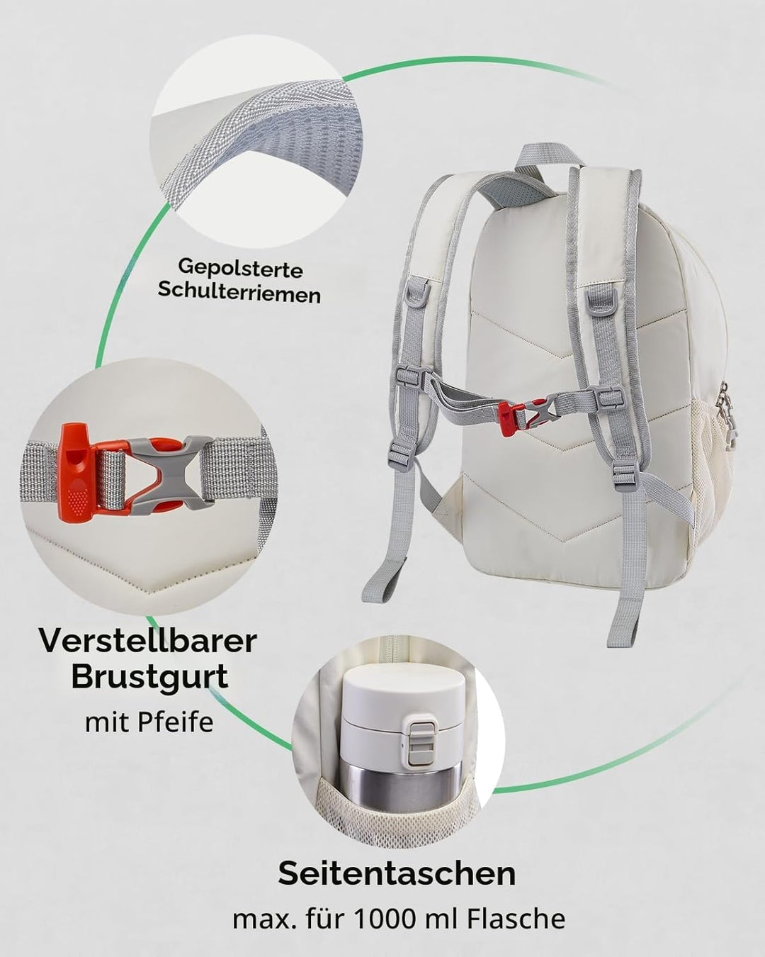 WATERFLY Rucksack Klein Wanderrucksack 12L: Leicht Tagesrucksack Mini Sport Backpack Outdoor Daypack