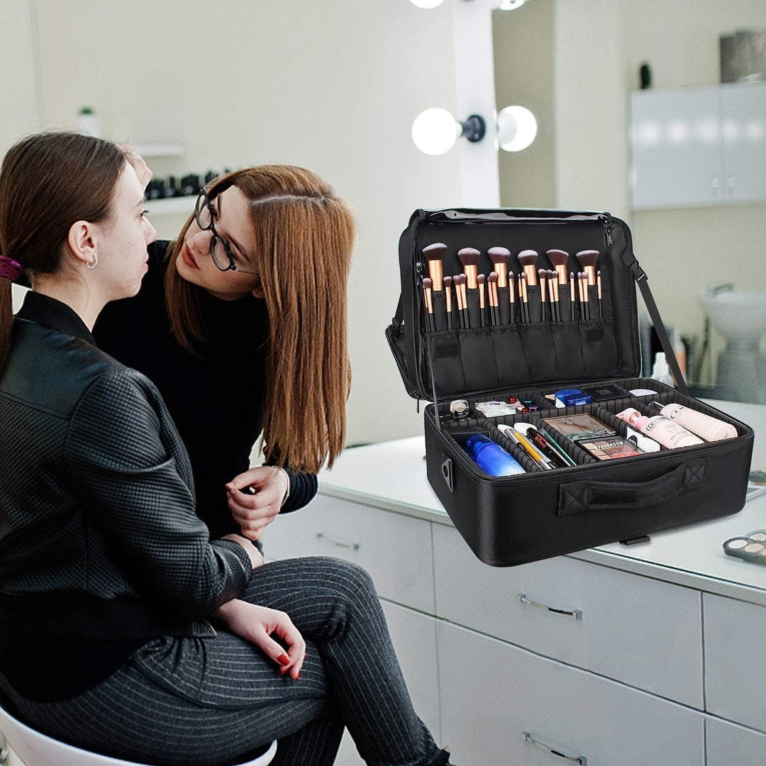 Relavel Extra Gross Make-up-Koffer, Professionelle Make-up-Tasche für Reisen & Visagisten, Tragbare