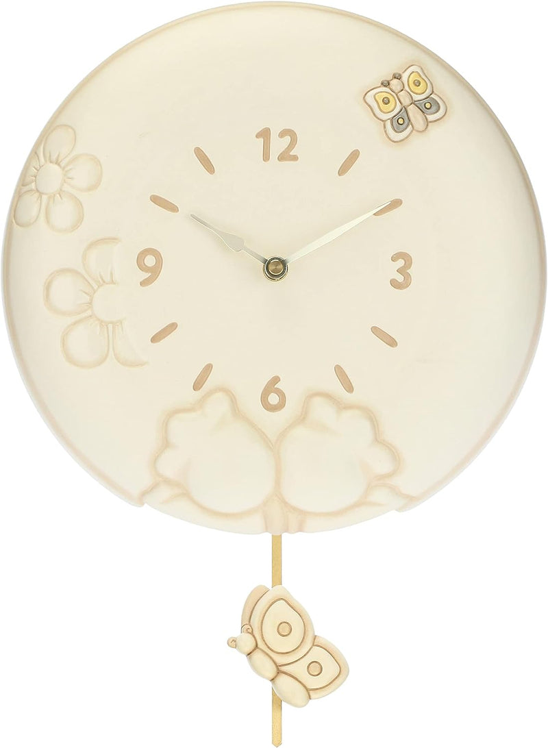 THUN - Wanduhr mit Pendel - Linie Elegance - Zubehör und Dekorationen zu Hause - Keramik, Uhrwerk au