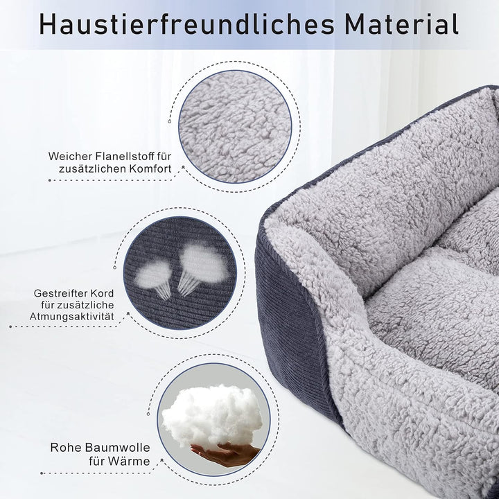 JOEJOY Hundebett Grosse Hunde Hundekorb Waschbar - Hundebett Waschbar Flauschig, rutschfest HundeköR
