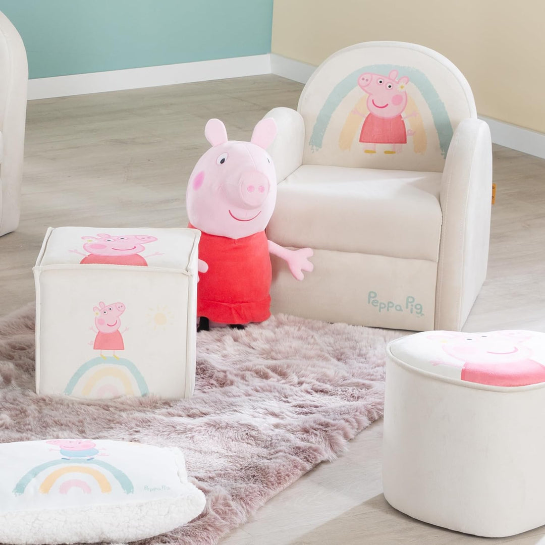 roba Kindersessel im Peppa Pig Design - Sessel mit Armlehne für Jungen & Mädchen ab 18 Monaten - Bel