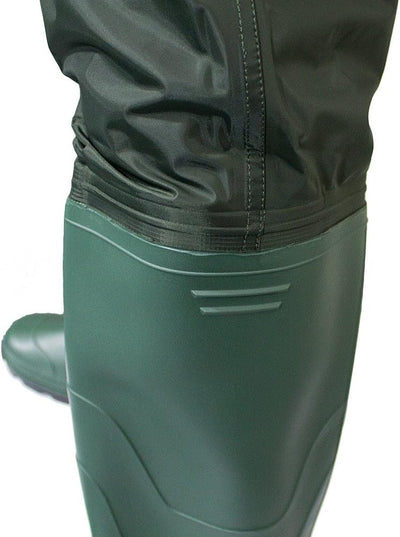 MS-Point Wathose Anglerhose Watstiefel Watt Fisch Teich Gummi PVC Nylon Gr. 40-47 45