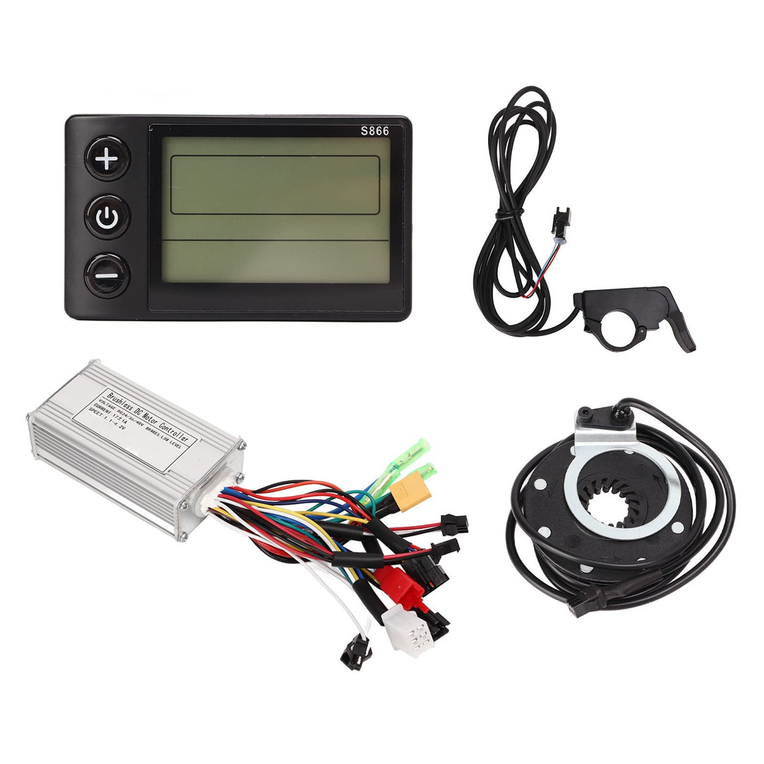 Elektrofahrrad Brushless Motor Controller Kit, 24V 36V 48V 250W 350W 17A Bürstenlose Controller S866