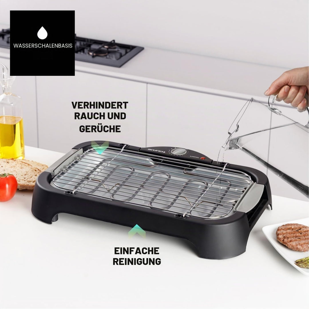 Taurus - Elektrischer Grill Maxim’s | 2400W | Grillfläche 41x24 cm | Einstellbares Thermostat | Wass