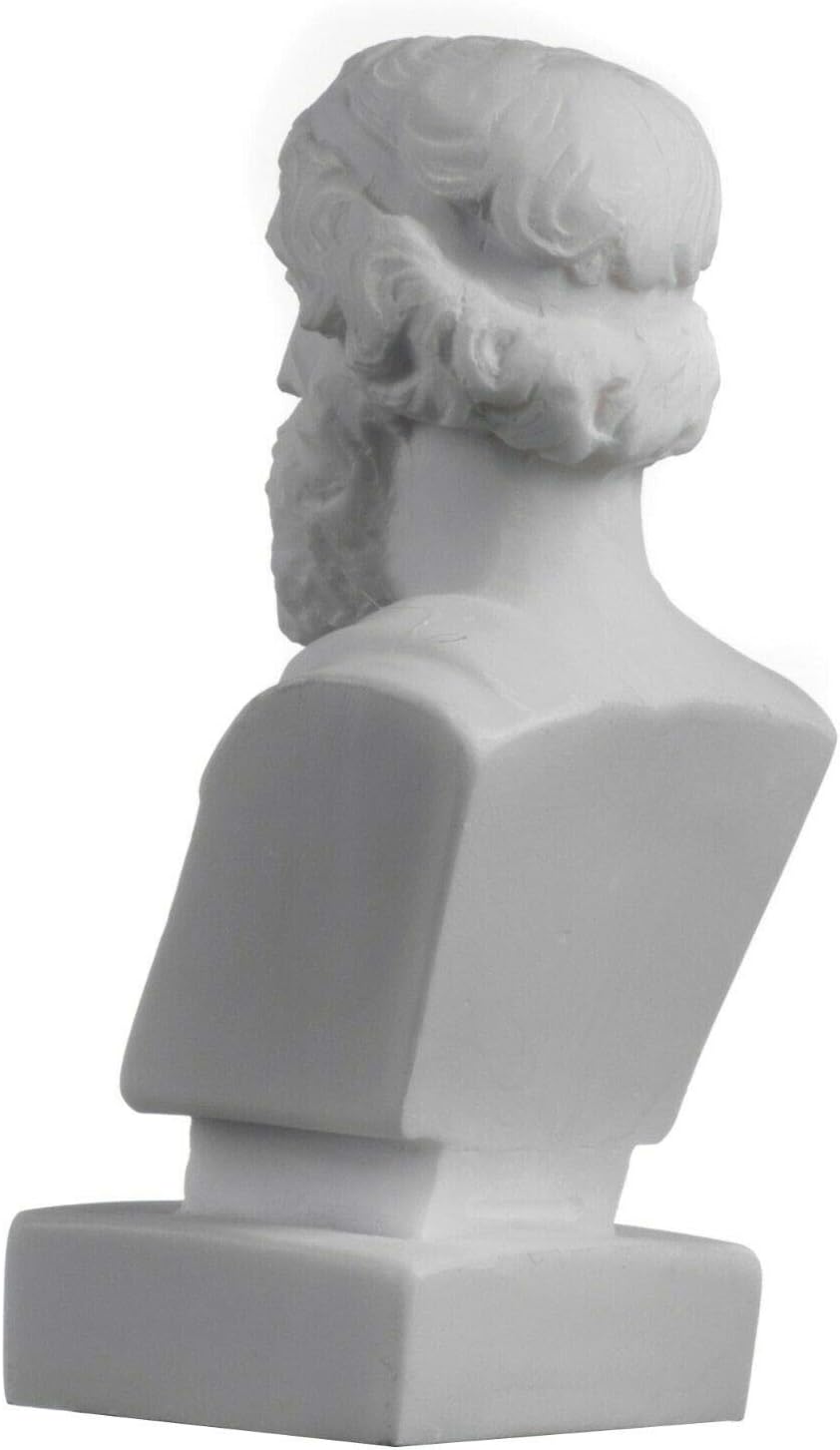 Plato Büste griechischer Philosophievater Statue Alabaster, handgefertigte Kopfskulptur