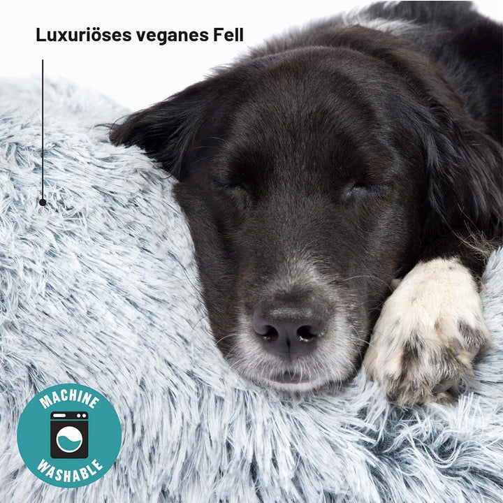 Hundebett, Tierbett Katzenbett Hundesofa Katzensofa, Waschbar Hundebett flauschig rund Hundekissen f