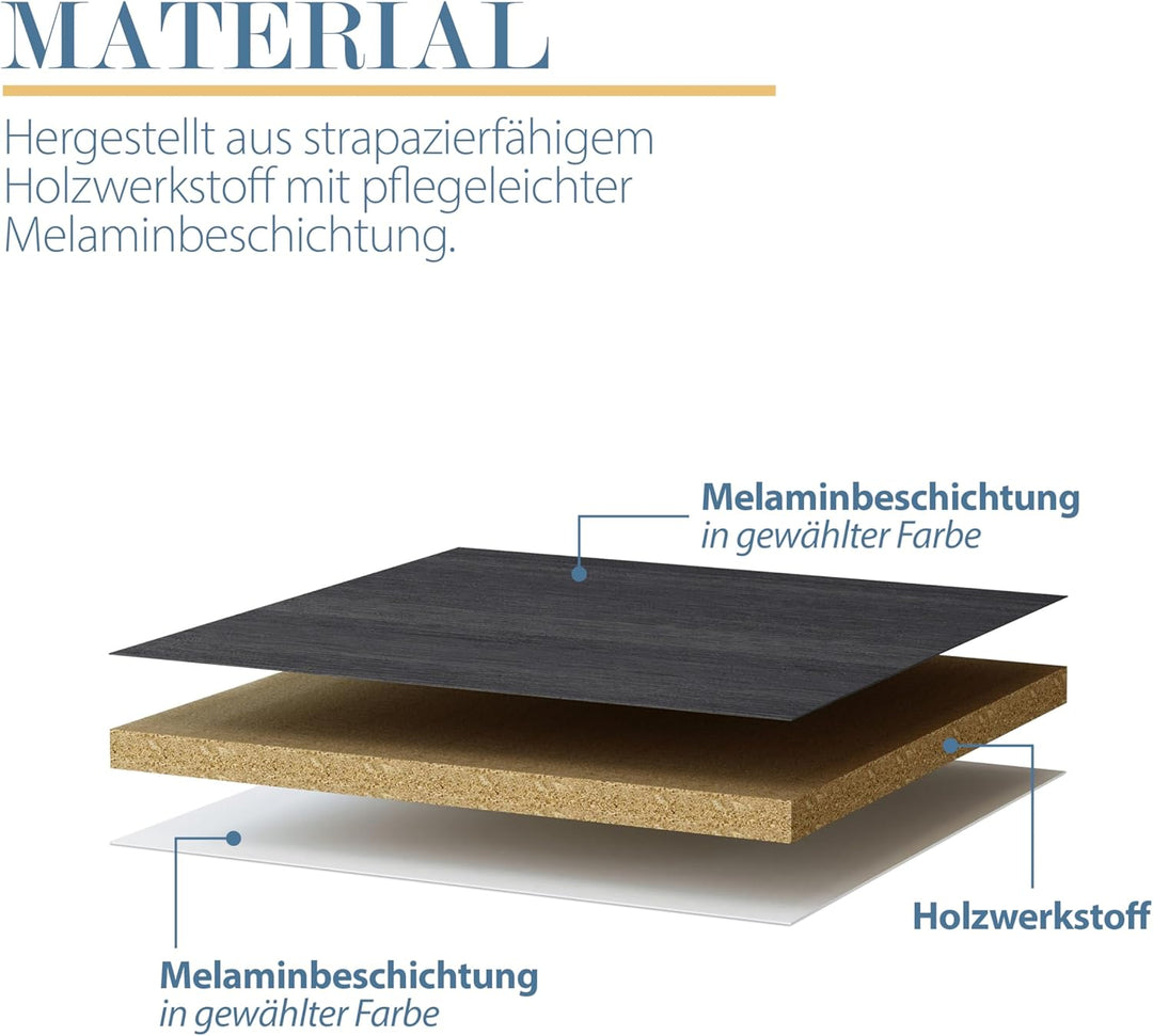 Planetmöbel Nyx Badmöbel Set 2-teilig Waschtisch mit Unterschrank 50 x 85,9 x 42 cm Wotan Eiche/Anth