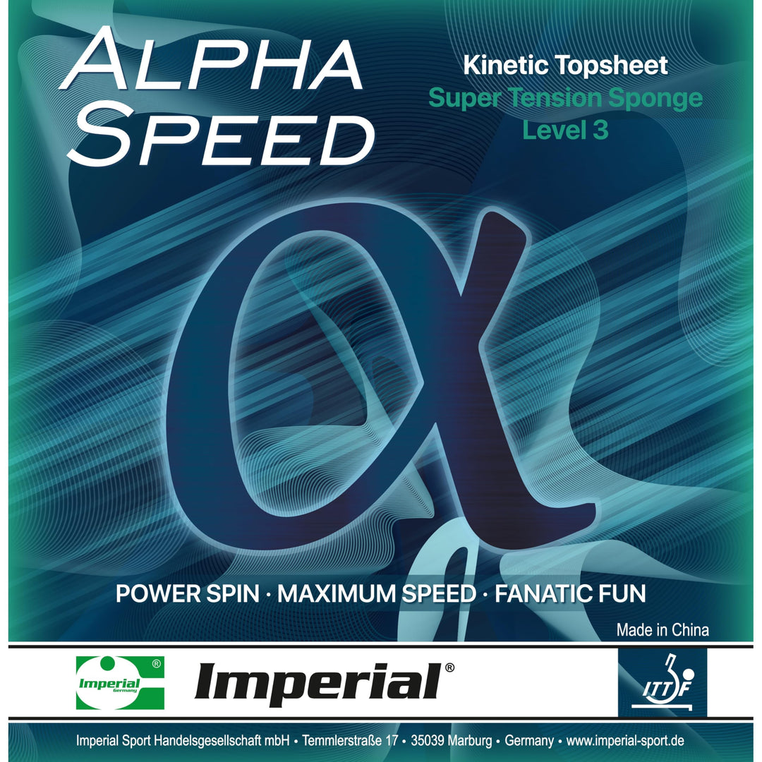 Imperial Alpha Speed | China Tischtennis Belag | Noppen innen | Offensiv | ITTF Zulassung Rot 2,1 mm