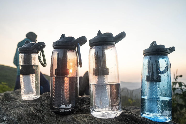 Camelbak Eddy+ gefiltert durch Lifestraw Water Bottle Holzkohle Holzkohle 600ML, Holzkohle 600ML