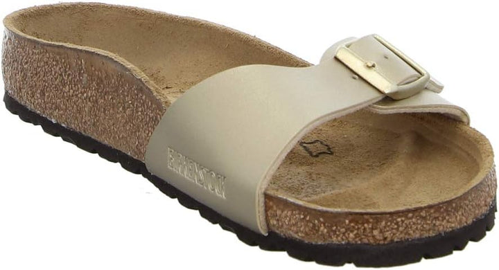 Birkenstock Classic MADRID BF-NUBUK Damen Pantoletten 37 EU Gold, 37 EU Gold