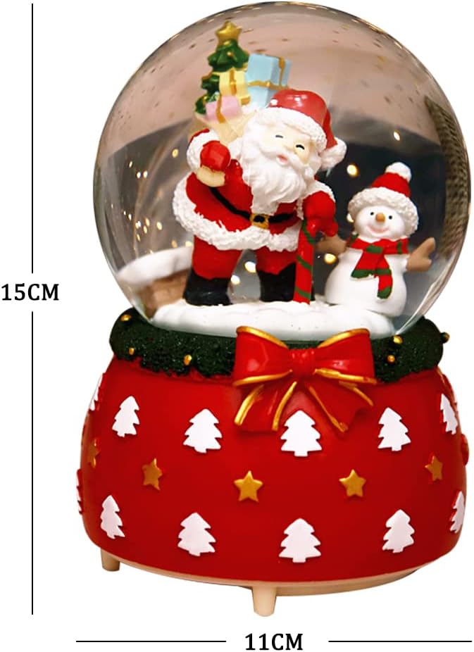 Weihnachtslaterne mit Glitzer, Weihnachtliche Schneekugeln Laternen, Weihnachtsmann-Szene Weihnachts
