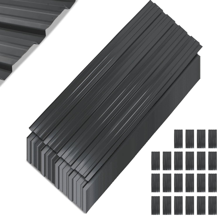 Thanaddo 22er Set Profilblech Trapezblech mit Schraube Blech Metall Dachblech Dach Platten Stahlblec