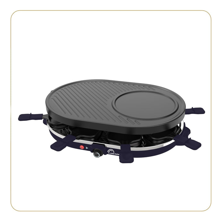 LITTLE BALANCE Raclette-Maker, Multi-Käse, 1200 W, für 8 Personen, abnehmbarer Grill/Crepe, Mitterna