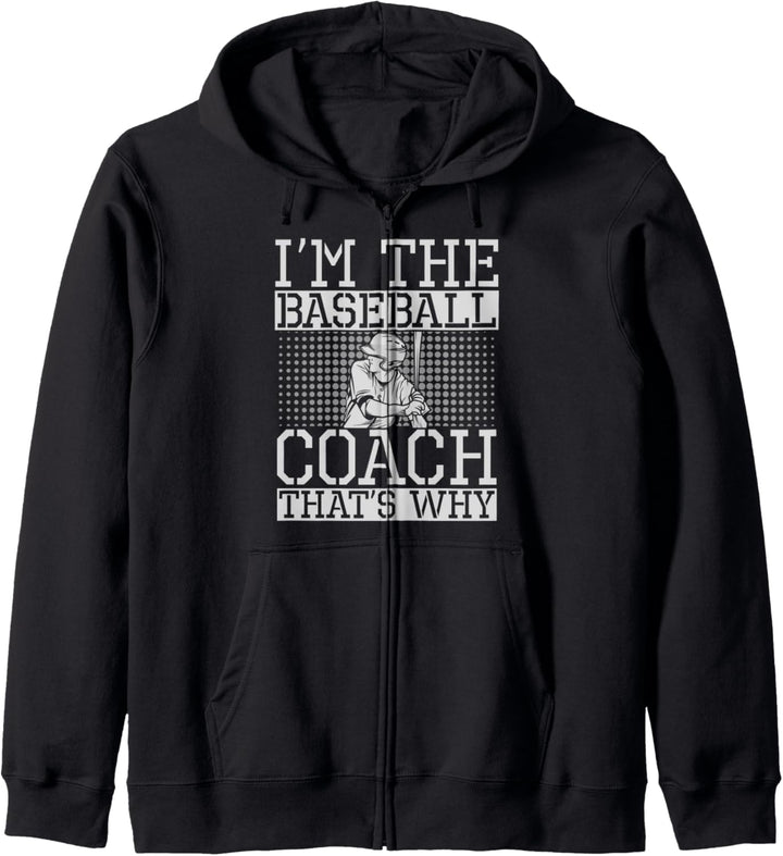 Sport Baseball Training Coach Sportler Lustiges Trainer Kapuzenjacke
