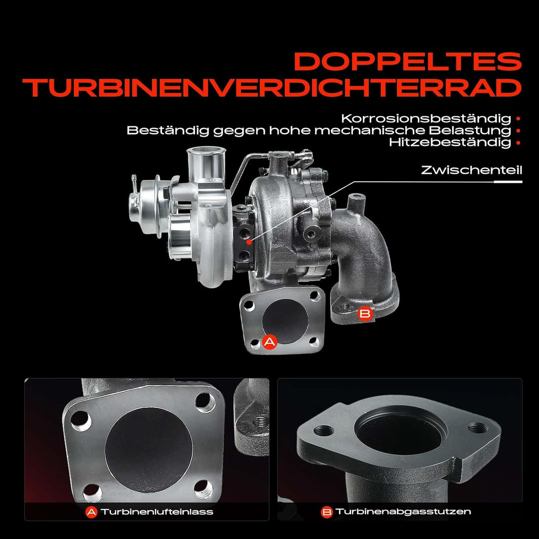 Frankberg Turbolader Abgasturbolader Kompatibel mit L200 K6T K7T 2.5 TD 4WD Diesel 2001-2007 Replace