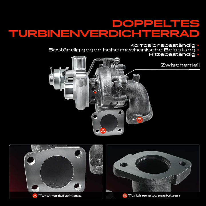 Frankberg Turbolader Abgasturbolader Kompatibel mit L200 K6T K7T 2.5 TD 4WD Diesel 2001-2007 Replace