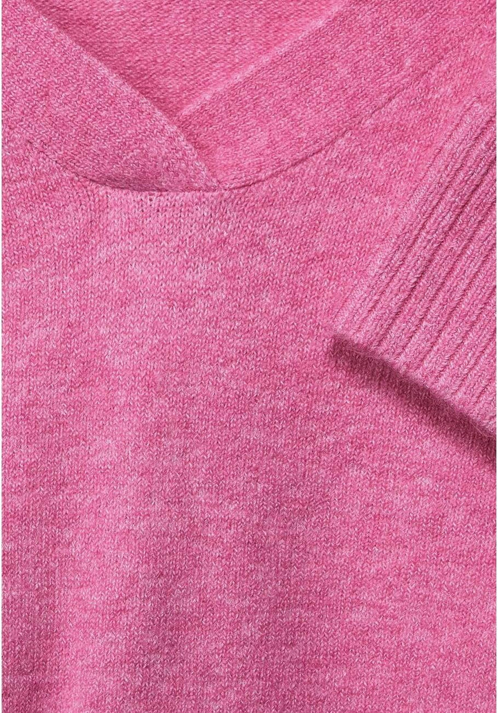 Street One Damen Pullover Weicher Feinstrick Blue 40 Pink Crush Melange, 40 Pink Crush Melange