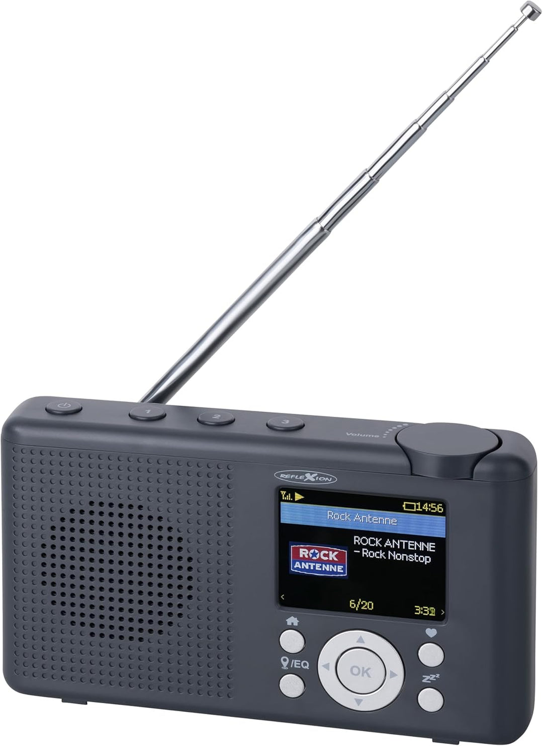 Reflexion TRA-23INT Tragbares DAB- und Internetradio mit Radio und Akku(UKW, DAB, DAB+, RDS, Farbdis