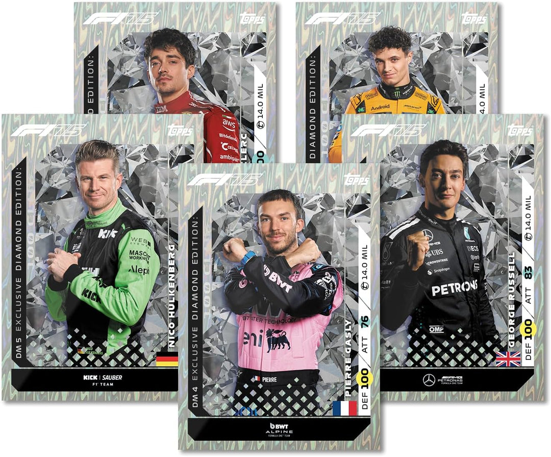 Topps Turbo Attax Formel 1 2025 - Diamond Edition Mega Tin - Enthält 66 Karten, darunter 6 LE's und